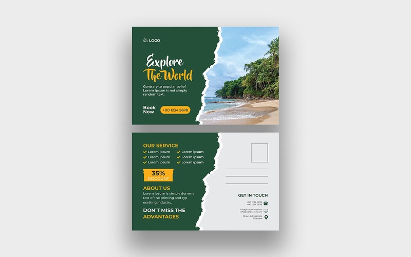 Modern Travel Tour Agency Postcard Corporate Identity