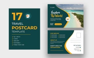 Modern Travel Tour Postcard Bundle