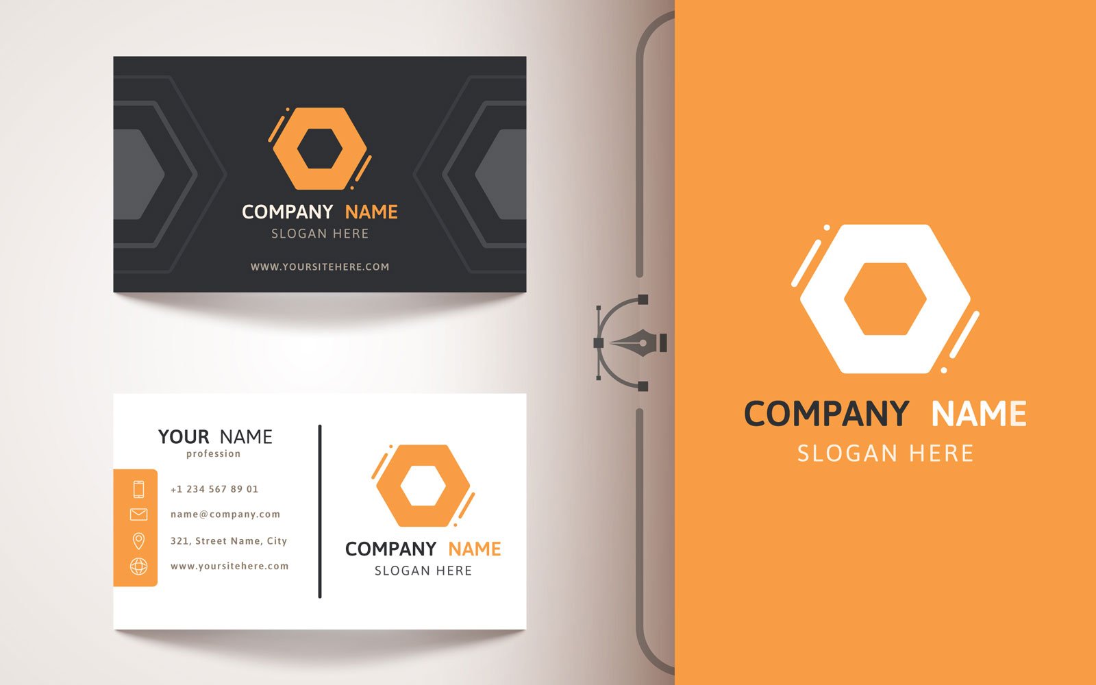 Template #298486 Identity Mockup Webdesign Template - Logo template Preview