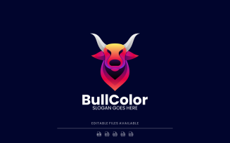 Bull Color Gradient Logo Design