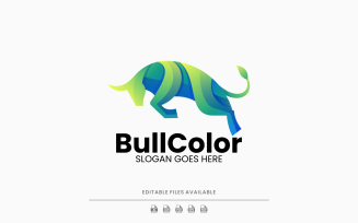 Bull Gradient Colorful Logo Template