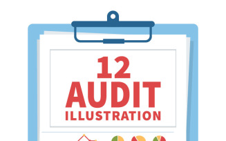 12 Business Audit Documents Illustration