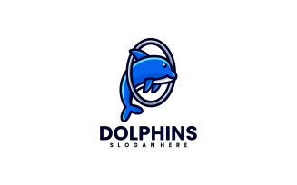Dolphin Simple Mascot Logo Design