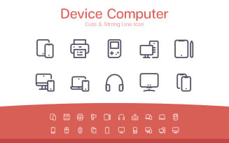 Device & computer Line icon