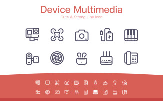 Device & multimedia Line icon