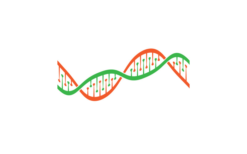 DNA Vector Logo Design Template Modern Medical V8 Logo Template