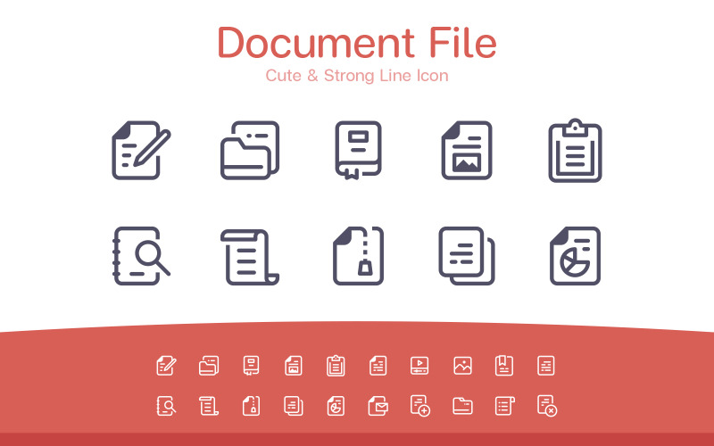 Document & File Line icon Icon Set