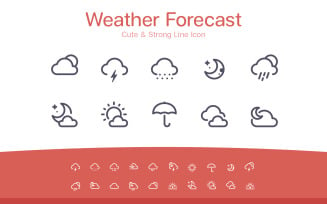 Weather & forecast Line icon