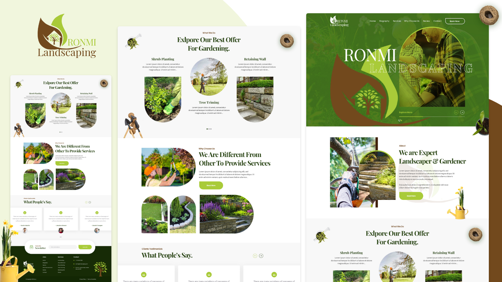 Ronmi Landscaper Template - UI Adobe Photoshop PSD