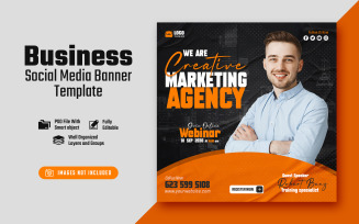 Creative Marketing Agency Business Social Media Banner Template