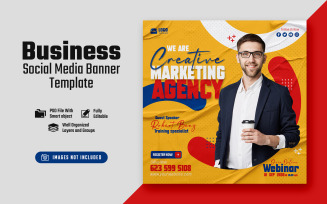 Creative Marketing Agency Business Social Media Post Template