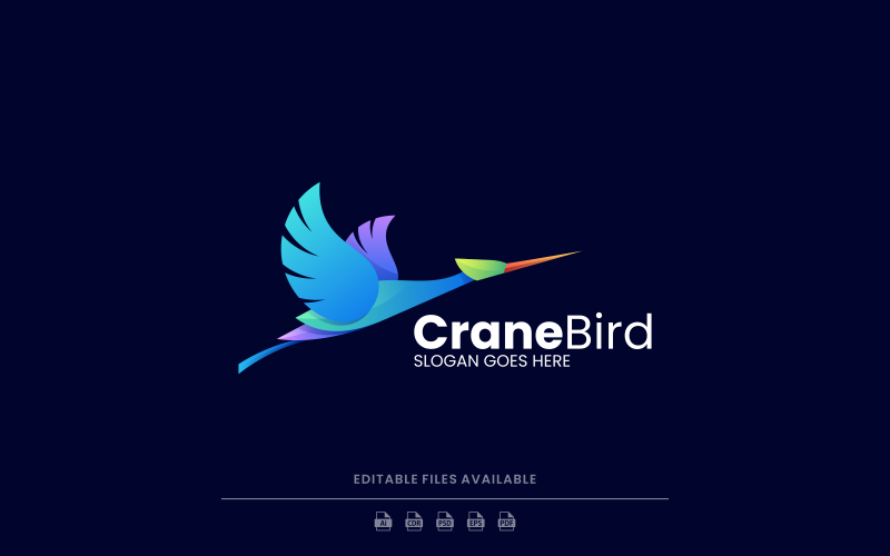 Crane Gradient Logo Style 2 Logo Template