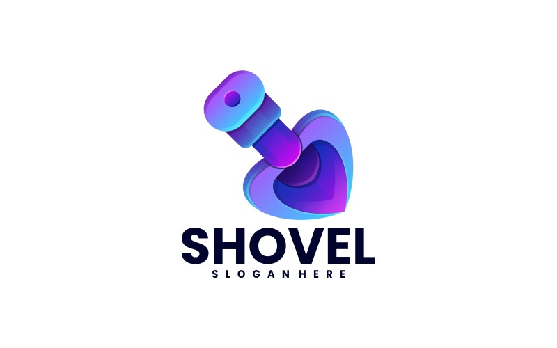 Shovel Gradient Logo Style Logo Template