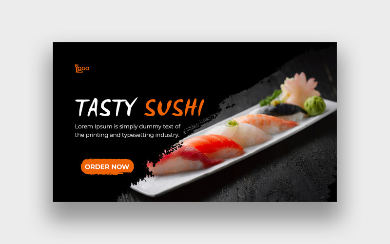 Sushi Food YouTube Thumbnail Social Media