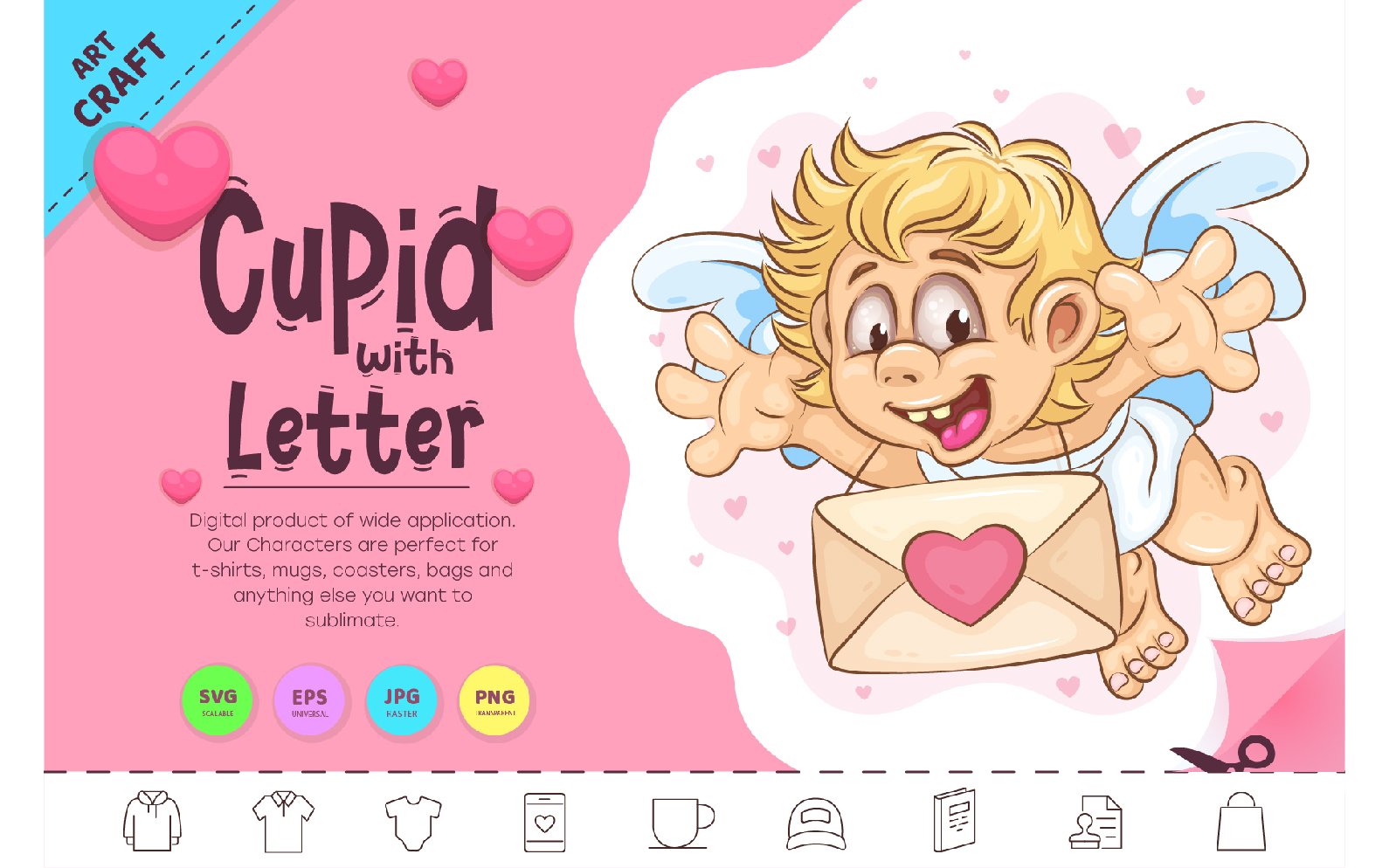 Kit Graphique #298834 Dessin-anim Cupid Divers Modles Web - Logo template Preview