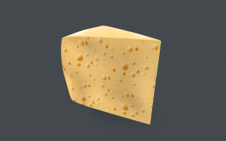 Cheese 3D High Poly Model