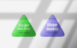Triangle Sticker Mockup Vol 02