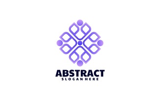 Abstract Line Art Gradient Logo Design