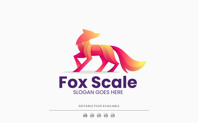 Fox Gradient Logo Design 2 Logo Template