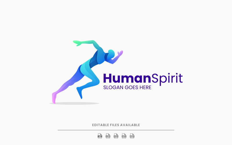 Human Spirit Gradient Logo Logo Template