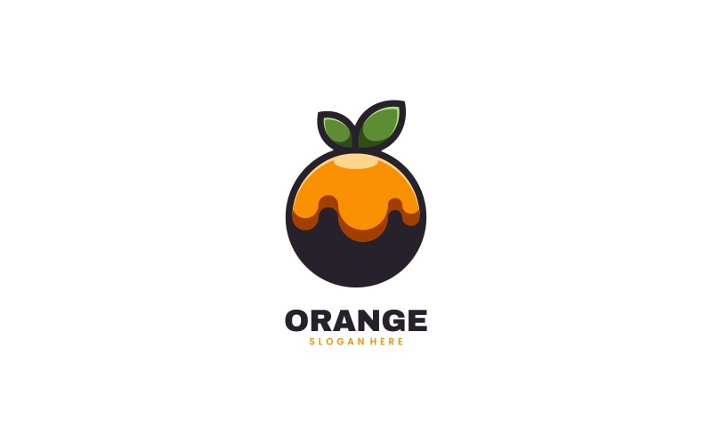 Orange Simple Mascot Logo Vol.2 Logo Template
