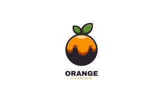 Orange Simple Mascot Logo Vol.2