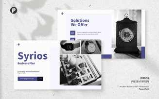 Syrios – deep purple modern business plan presentation