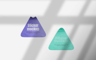 Triangle Sticker Mockup Vol 12