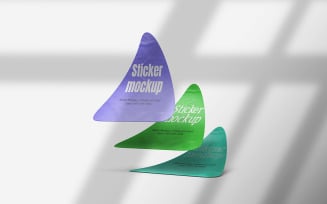 Triangle Sticker Mockup Vol 15
