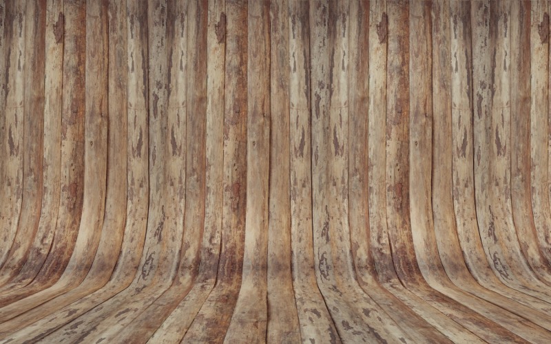 Curved Grunge Wood Parquet background . Background