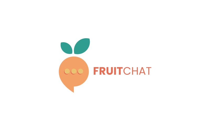 Fruit Chat Simple Logo Style Logo Template
