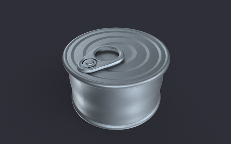 Metal Can High Poly 3D model Model