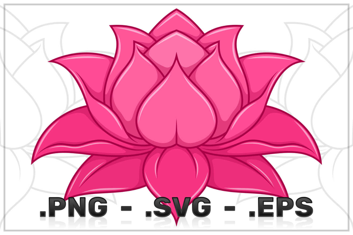 Lotus Flower Vector Design with Unalome