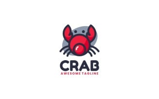 Crab Simple Mascot Logo Template
