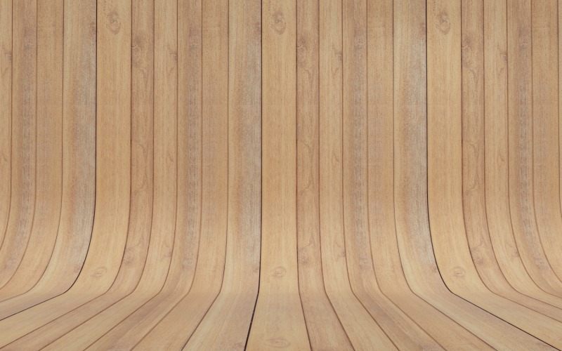 Curved Light Brown Wood Parquet background . Background