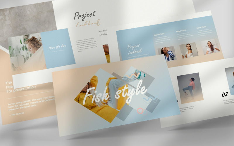 Fish style Powerpoint Presentation PowerPoint Template