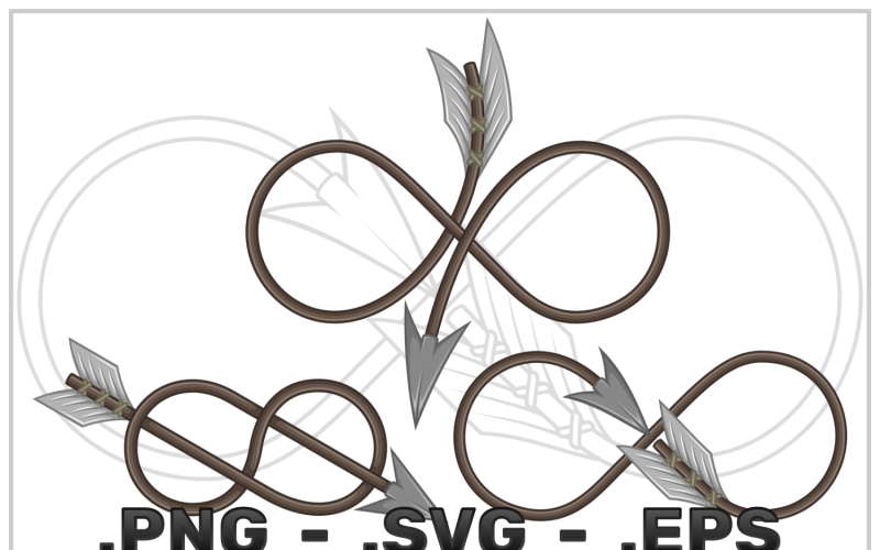 Vector Design Of Arrow In The Shape Of Infinity Vector Graphic