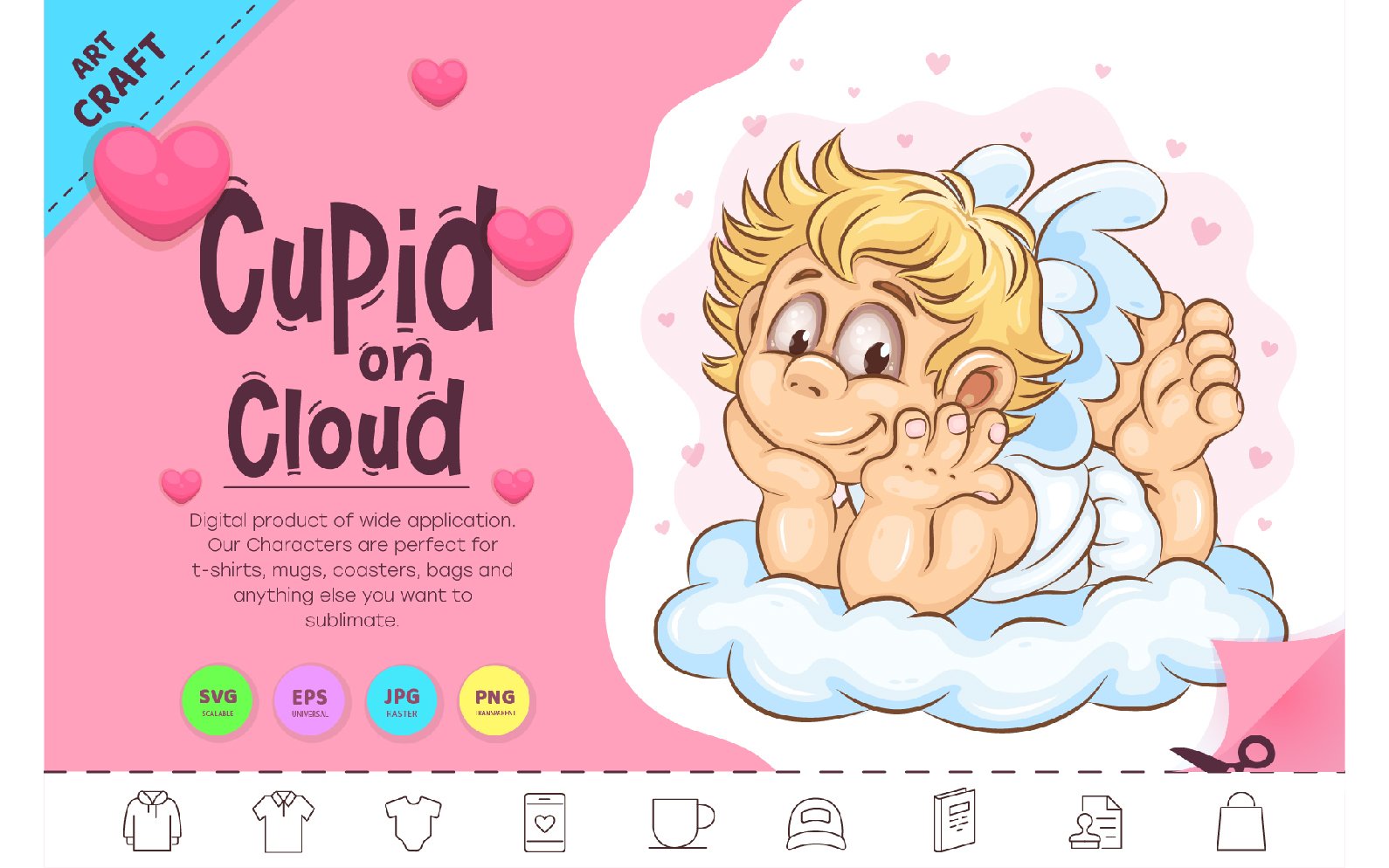 Kit Graphique #299490 Dessin-anim Cupid Divers Modles Web - Logo template Preview