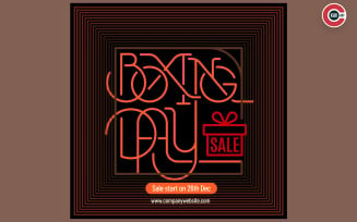 Boxing day sale banner for social media post design template - 00008
