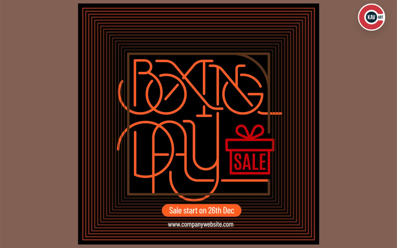 Boxing day sale banner for social media post design template - 00008 Social Media