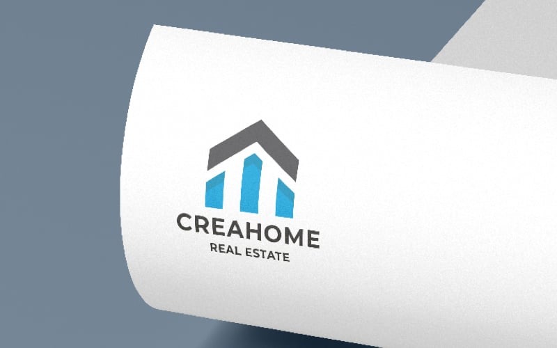 Crea Real Estate Home Logo Logo Template