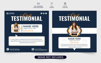 Customer service review template vector