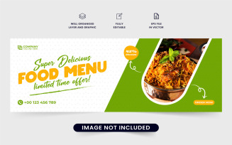 Food promotion template vector design