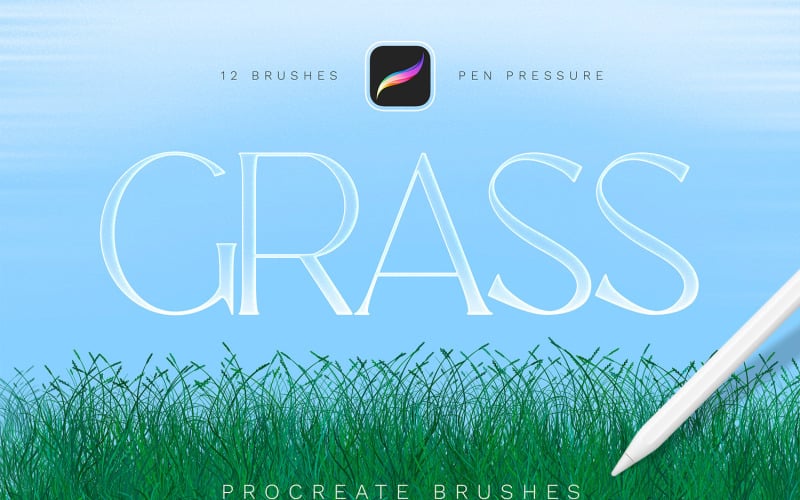 Grass Dynamic Procreate Brushes Illustration