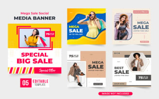 Mega sale template for shopping store