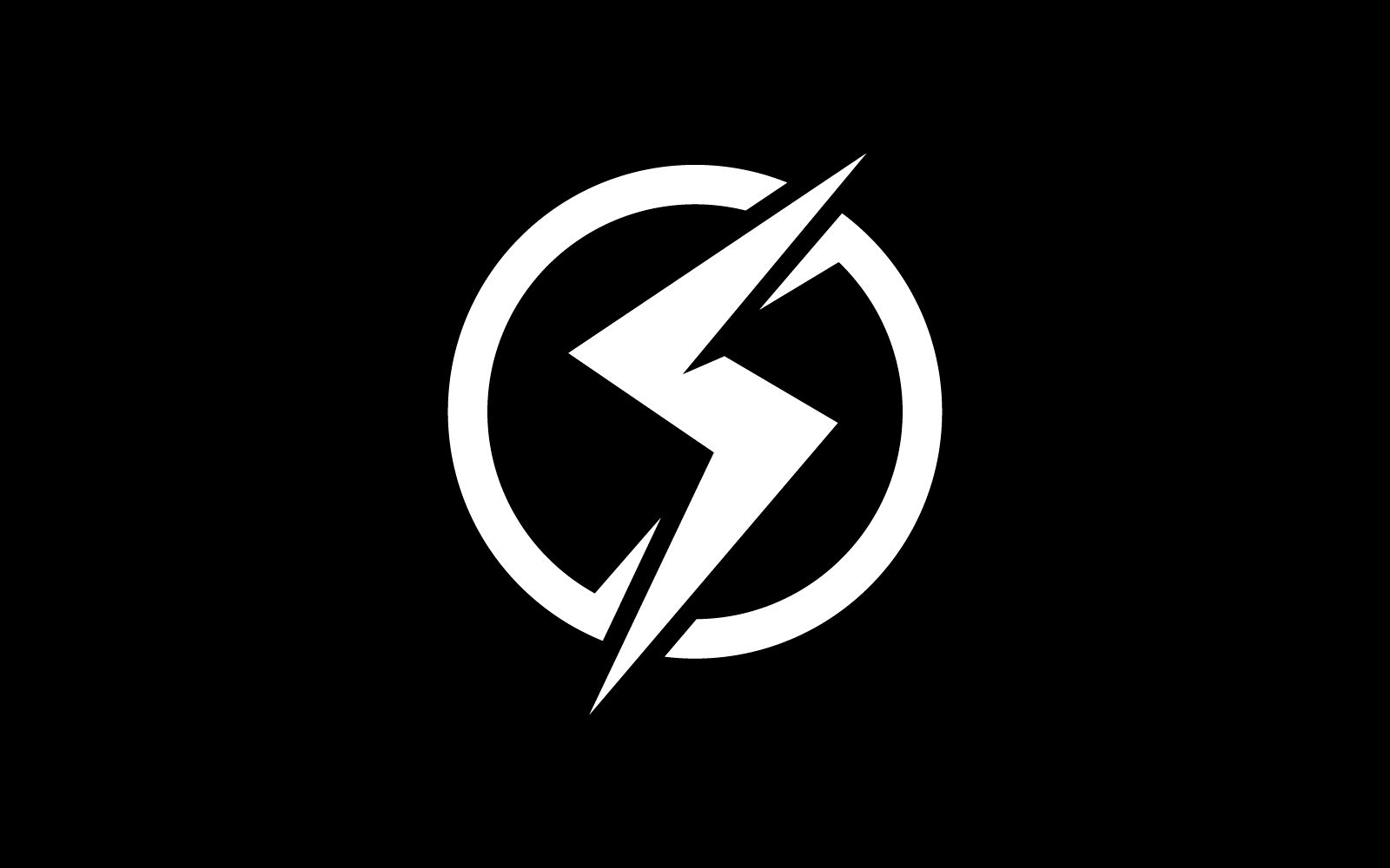 Power lightning logo vector flat design