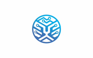 Technology Lion Logo Template