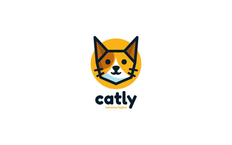 Cat Simple Mascot Logo Style 1 Logo Template