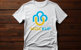 Clothing Embroidered T-Shirt Logo Mockup