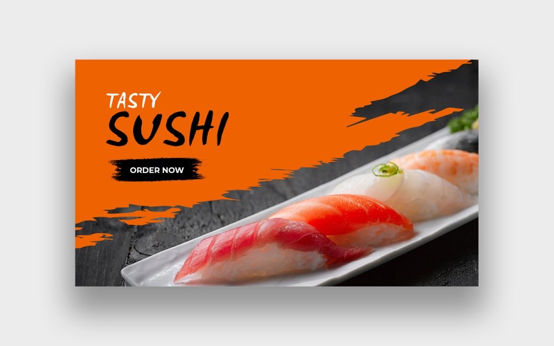 Modern Food Sushi Video Thumbnail Social Media